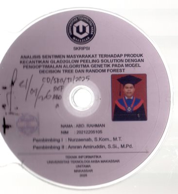 Analisis Sentimen Masyarakat Terhadap Produk Kecantikan Glad2glow Peeling Solution Dengan Pengoptimalan Algoritma Genetika Pada Model Decision Tree Dan Random Forest
