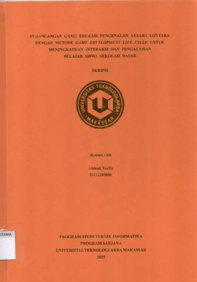 Perancangan Game Edukasi Pengenalan Aksara Lontara Dengan Metode Game Development Life Cycle Untuk Meningkatkan Interaksi Dan Pengalaman Belajar Siswa Sekolah Dasar