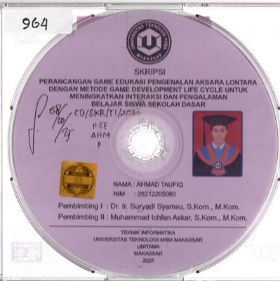 Perancangan Game Edukasi Pengenalan Aksara Lontara Dengan Metode Game Development Life Cycle Untuk Meningkatkan Interaksi Dan Pengalaman Belajar Siswa Sekolah Dasar