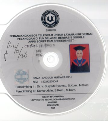 Perancangan Bot Telegram Untuk Layanan Informasi Pelanggan DI PLN Selayar Berbasis Google Apps Script Dan Spreedsheet