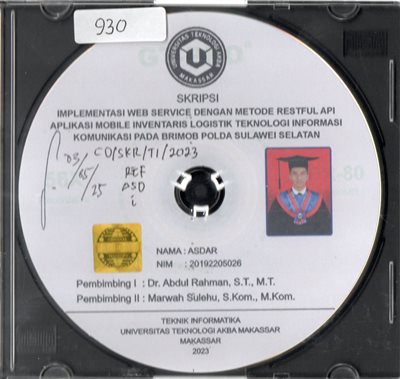 Implementasi web Service Dengan Metode Restful Api Aplikasi Mobile Inventaris Logistik Teknologi Informasi Komunikasi Pada Brimob Polda Sulawesi Selatan