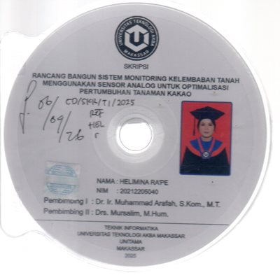 Rancang Bangun Sistem Monitoring Kelembaban Tanah Menggunakan Sensor Analog Untuk Optimalisasi Pertumbuhan Tanama Kakao