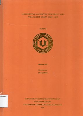 Implementasi Algoritma Pencarian Data Pada Sistem Smart Door Lock