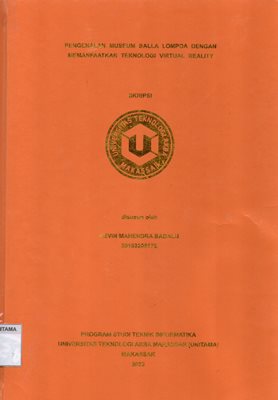 Pengenalan Museum Balla Lompoa Dengan Memanfaatkan Teknologi Virtual Reality
