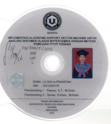 Implementasi Algoritma Support Vector Machine Untuk Analisis Sentimen Ulasan Mypertamina Dengan Metode Pemilihan Fitur Terbaik