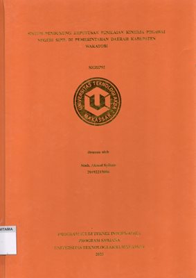 Sistem Pengukung Keputusan Penilaian Kinerja Pegawai Negeri Sipil Di Pemerintahan Daerah Kabupaten Wakatobi