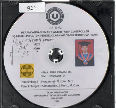 Perancangan Smart Water Pump Controller IC AT328P-PU Untuk Pengelolaan Air Yang Terotomatisasi