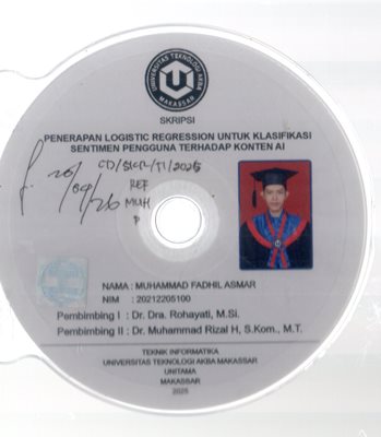 Penerapan Logistic Regression Untuk Klasifikasi Sentimen Pengguna Terhadap Konten AI