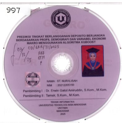 Prediksi Tingkat Berlangganan Deposito Berjangka Berdasarkan Profil Demografi Dan Variabel Ekonomi Makro Menggunakan Algoritma XGBoost