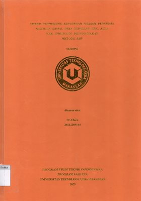 Sistem Pendukung Keputusan Seleksi Penerima Bantuan Sosial Desa Sumillan Kec. Alla Kab. Enrekang Menggunakan Metode AHP