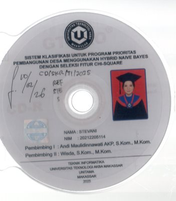 Sistem Klasifikasi Untuk Program Prioritas Pembangunan Desa Menggunakan Hybrid Naive Bayes Dengan Seleksi Fitur Chi-Square