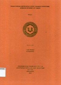 Perancangan Sistem Monitoring Tanaman Hidroponik Berbasis Internet Of Things