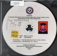 Sistem Pendukung Keputusan Pemilihan Lokasi Street Food Menggunakan Metode Promethee