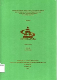 Sistem Informasi Perekrutan Calon Pendamping Koperasi Pada UPT Balai Pendidikan Dan Pelatihan Koperasi Provinsi Sulawesi Selatan