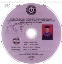 Sistem Pendukung Keputusan Seleksi Penerima Bantuan Sosial Desa Sumillan Kec. Alla Kab. Enrekang Menggunakan Metode AHP