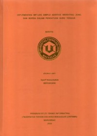 Implementasi Metode Simple Addiitive Weighting (SAW) Dan Borda Dalam Penentuan Guru Terbaik