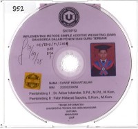 Implementasi Metode Simple Addiitive Weighting (SAW) Dan Borda Dalam Penentuan Guru Terbaik