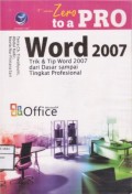 From Zero to A Pro : Word 2007